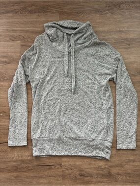 Green Envelope Gray Marled Cowl Neck Lightweight Sweatshirt Size S